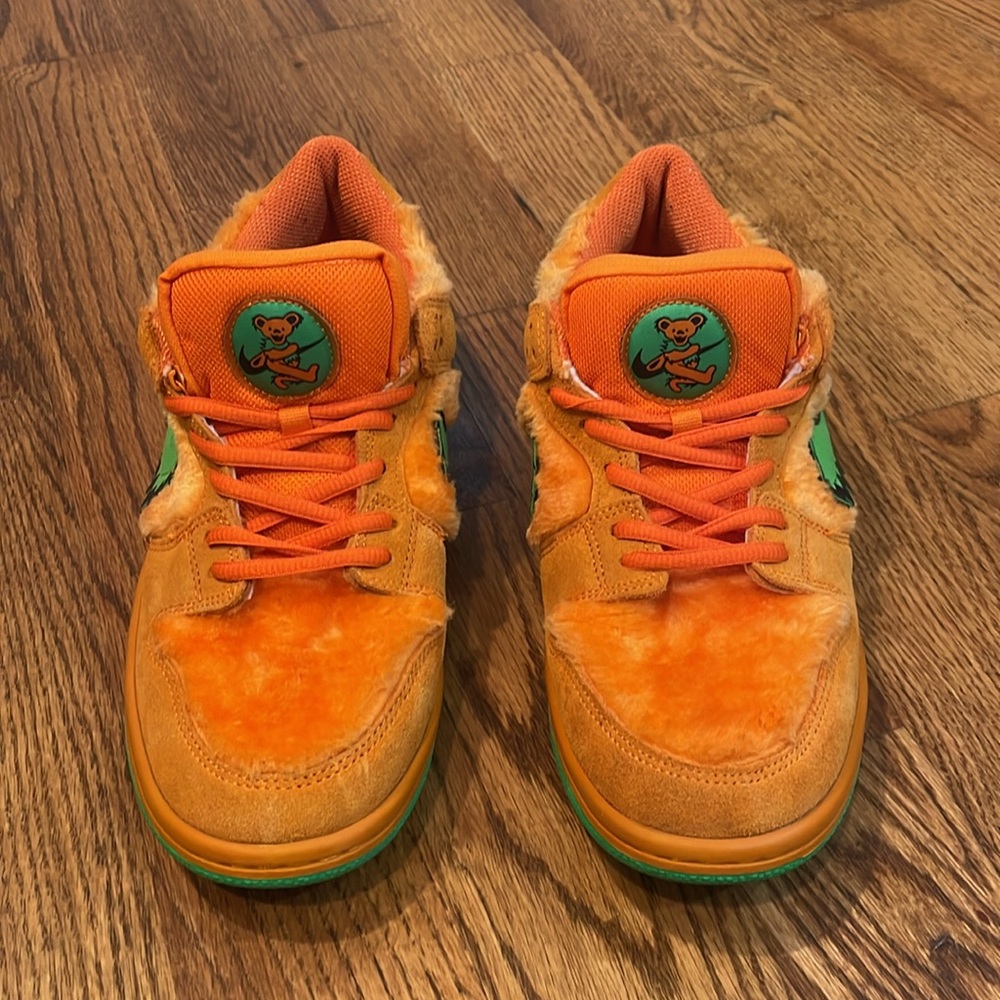 Men’s Nike SB Dunk Low x Grateful Dead Orange Bear 2020 Sneakers. Size 10. - Picture 4 of 17